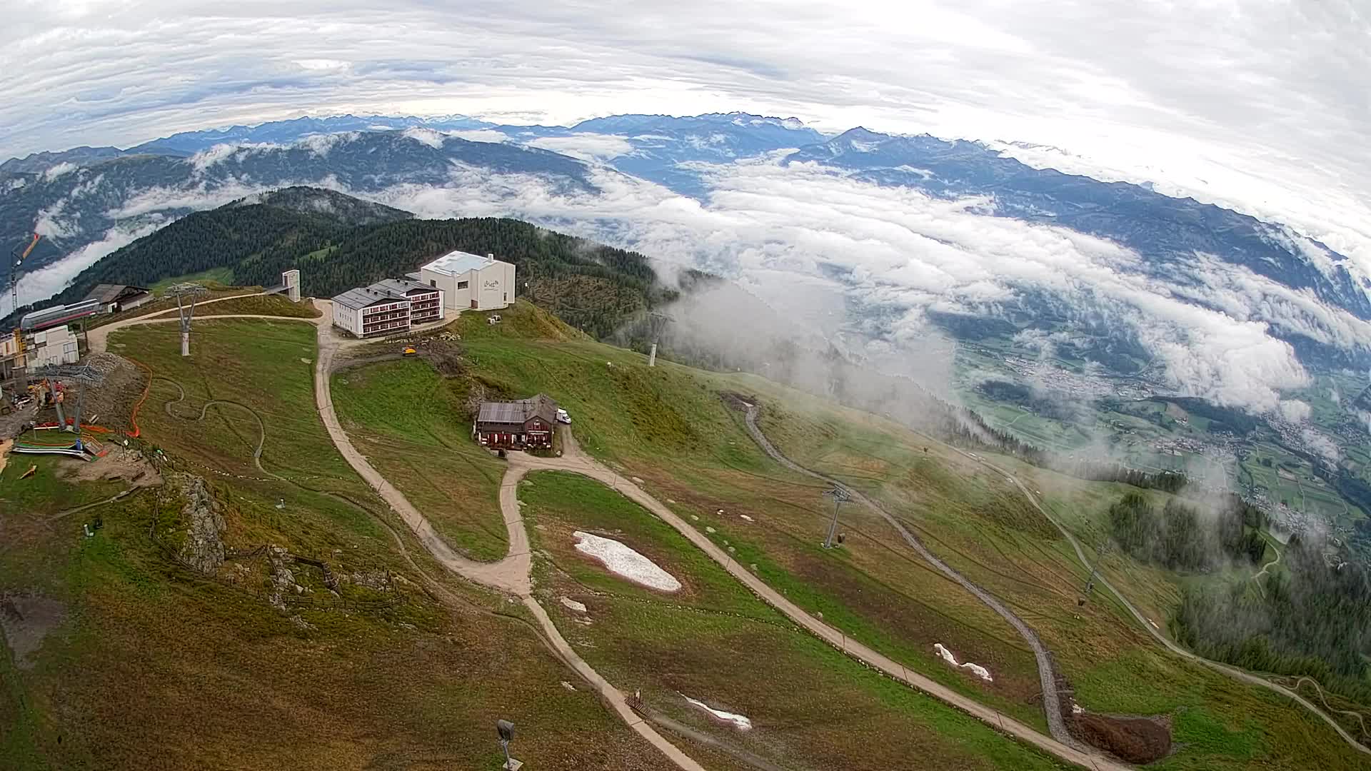 Kronplatz peak Ski resort | view to Bruneck