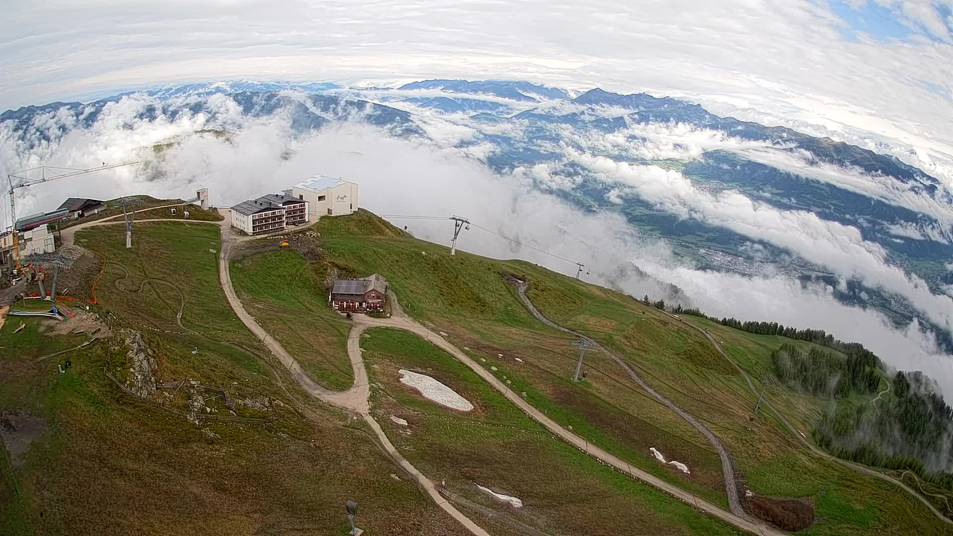 Skigebiet Kronplatz Gipfel | Blick auf Bruneck