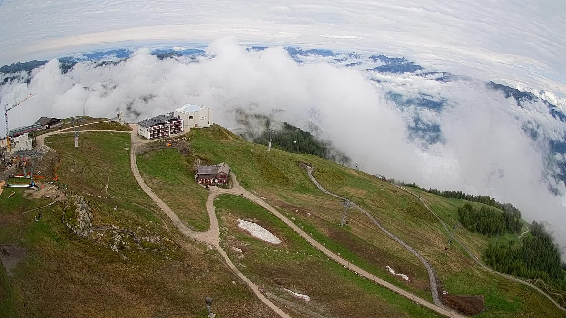 Skigebiet Kronplatz Gipfel | Blick auf Bruneck