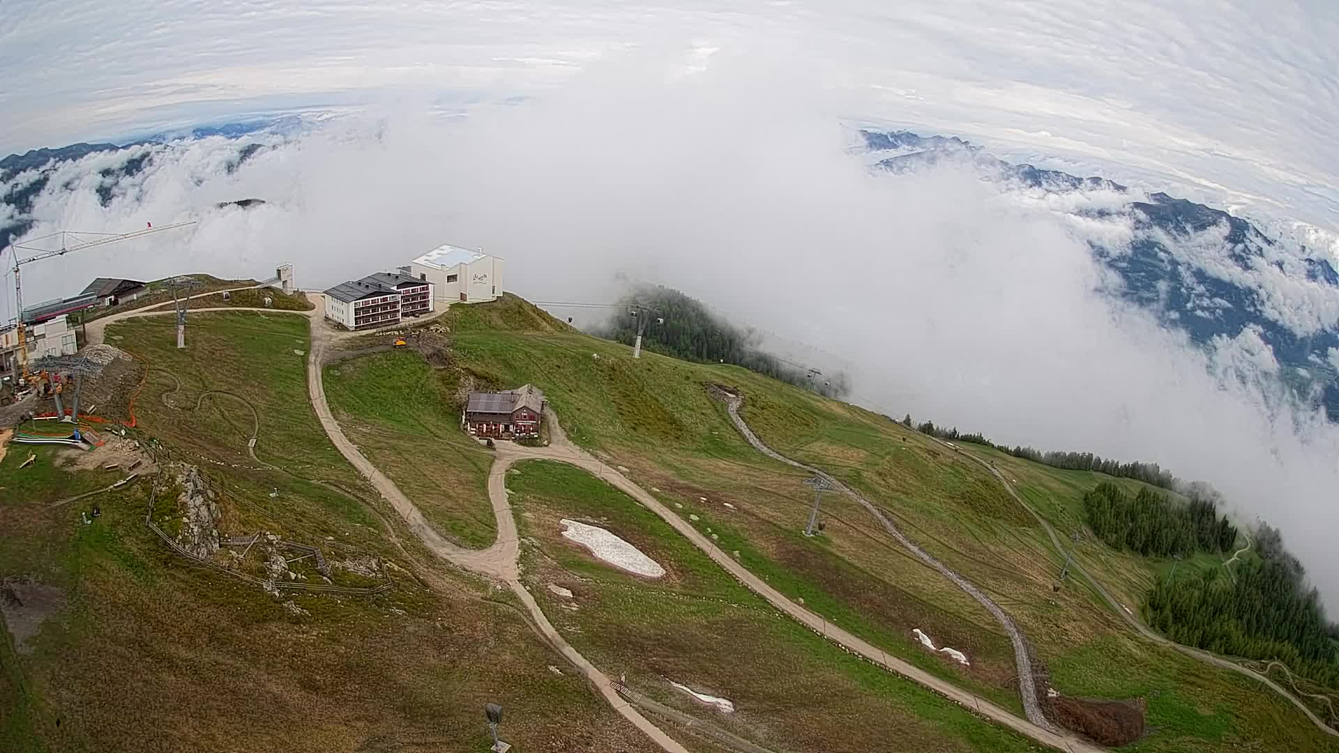 Kronplatz peak Ski resort | view to Bruneck
