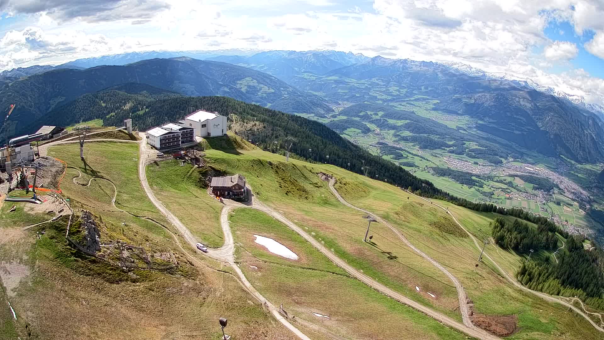 Skigebiet Kronplatz Gipfel | Blick auf Bruneck
