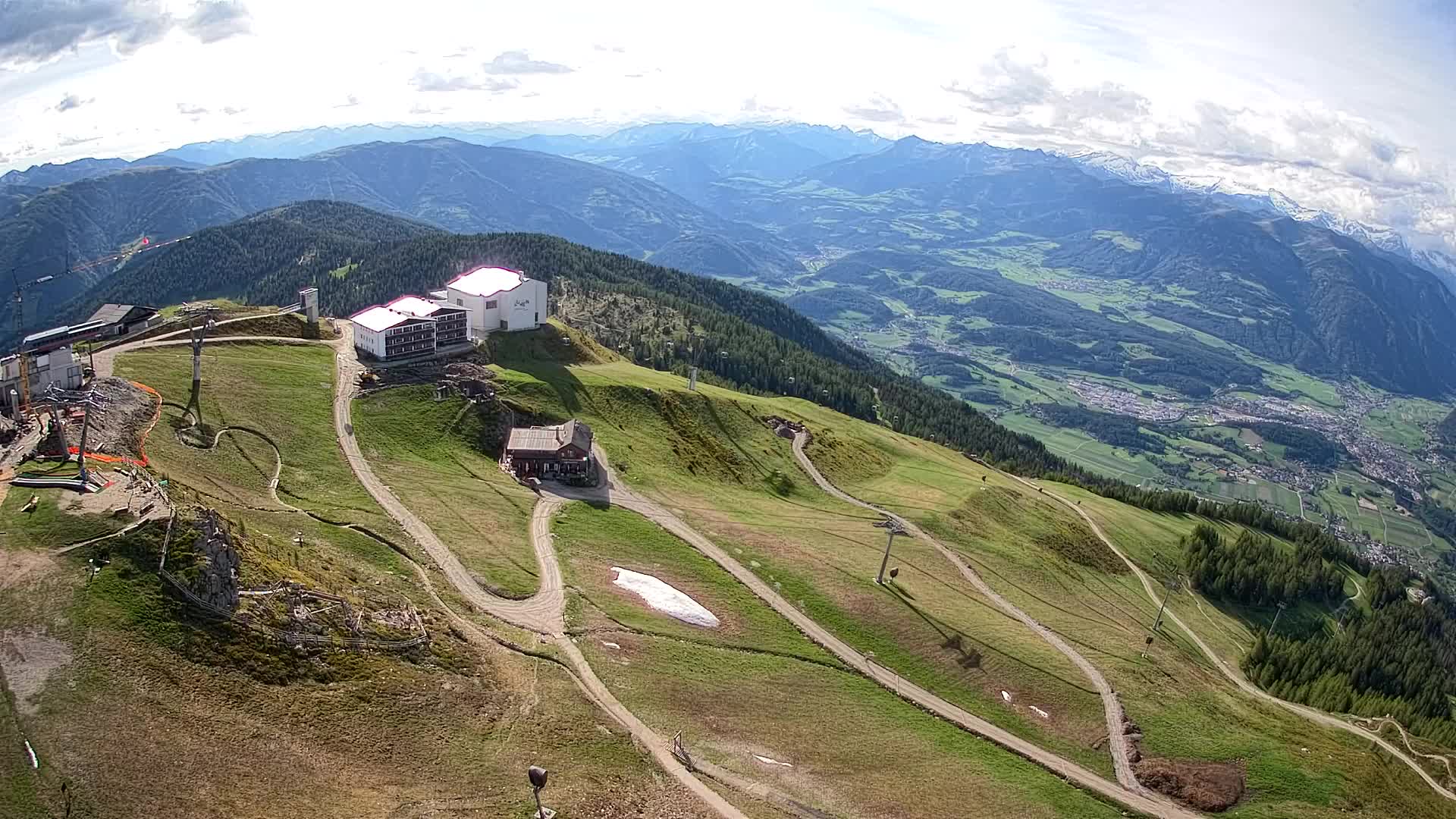 Skigebiet Kronplatz Gipfel | Blick auf Bruneck