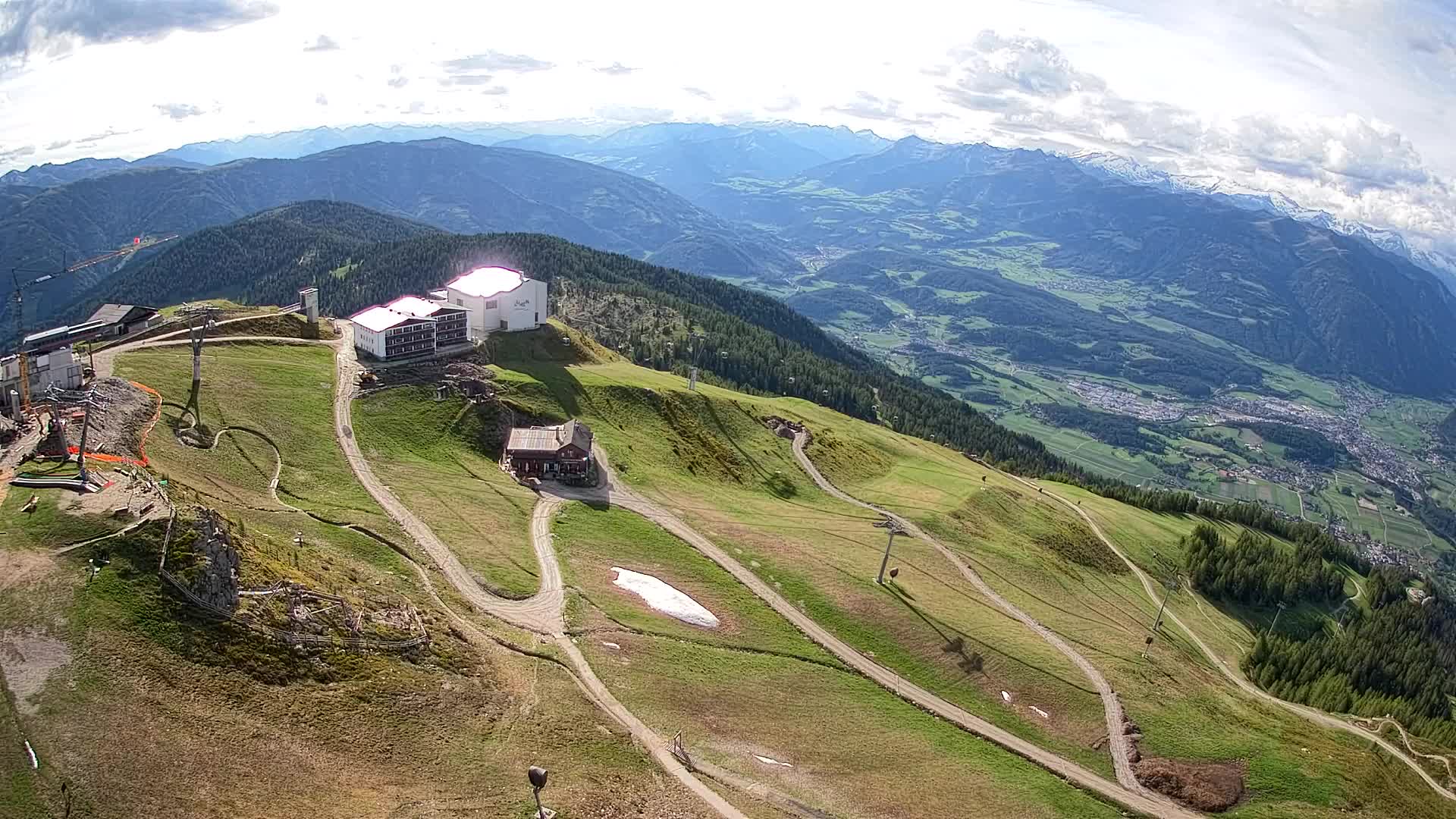 Station de ski Kronplatz sommet | vue sur Brunico