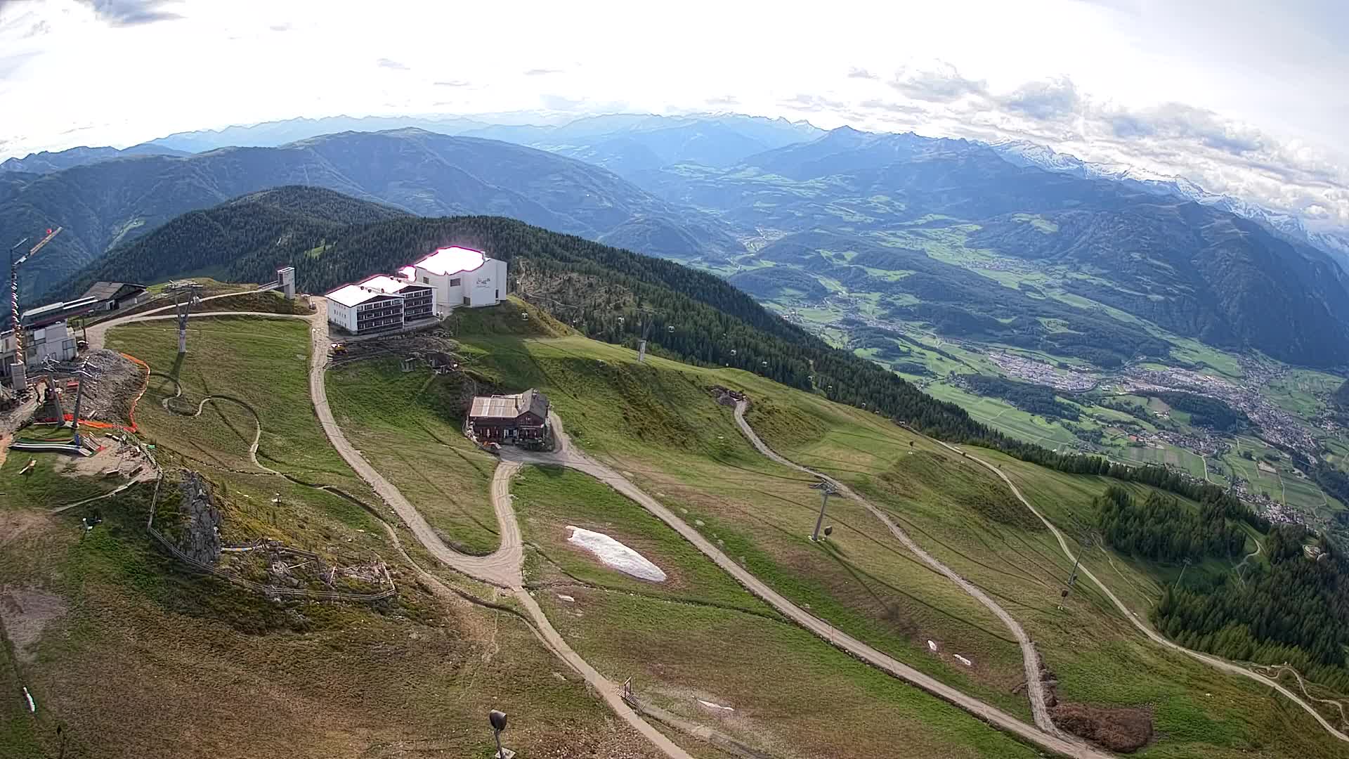 Station de ski Kronplatz sommet | vue sur Brunico