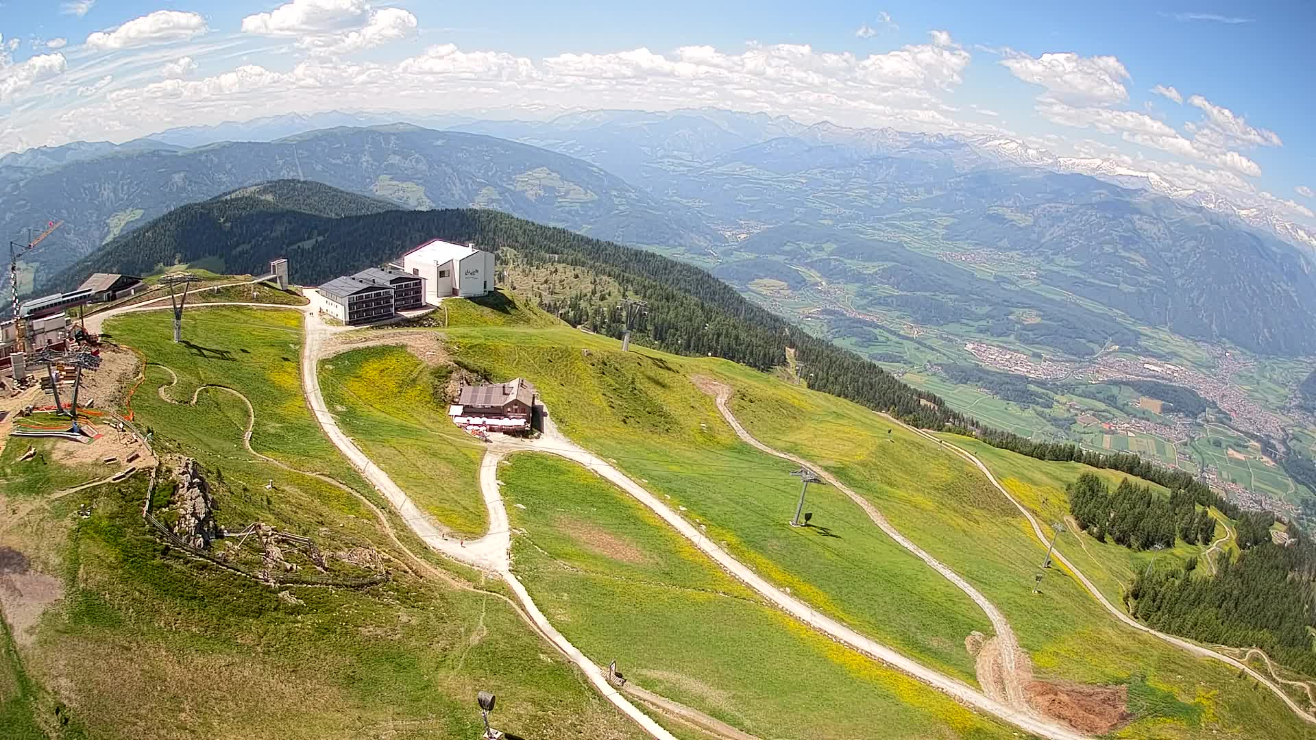 Skigebiet Kronplatz Gipfel | Blick auf Bruneck