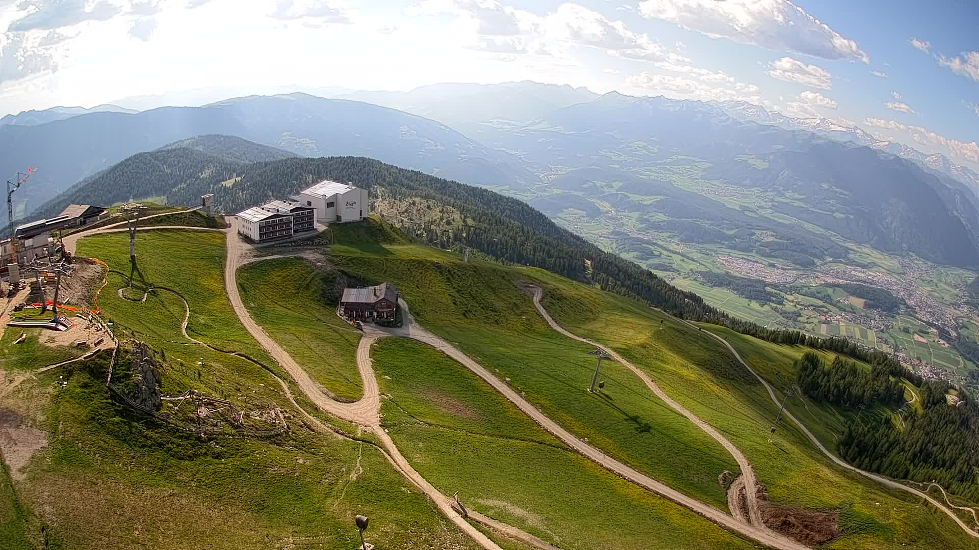 Skigebiet Kronplatz Gipfel | Blick auf Bruneck