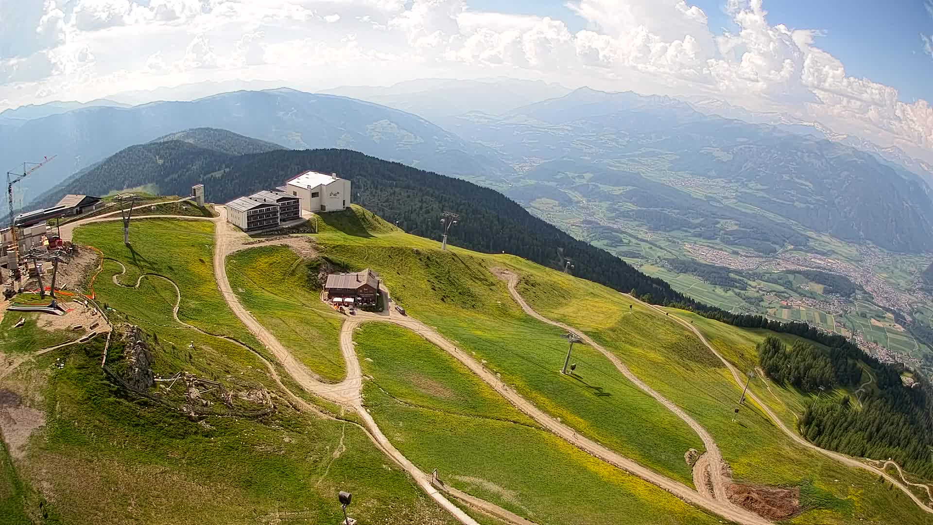 Kronplatz peak Ski resort | view to Bruneck