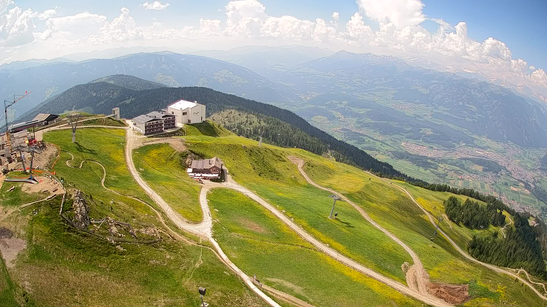 Station de ski Kronplatz sommet | vue sur Brunico