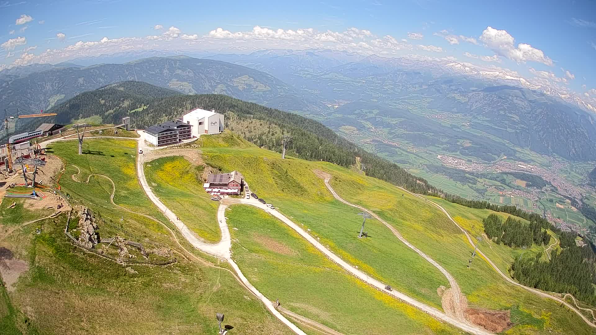 Kronplatz peak Ski resort | view to Bruneck