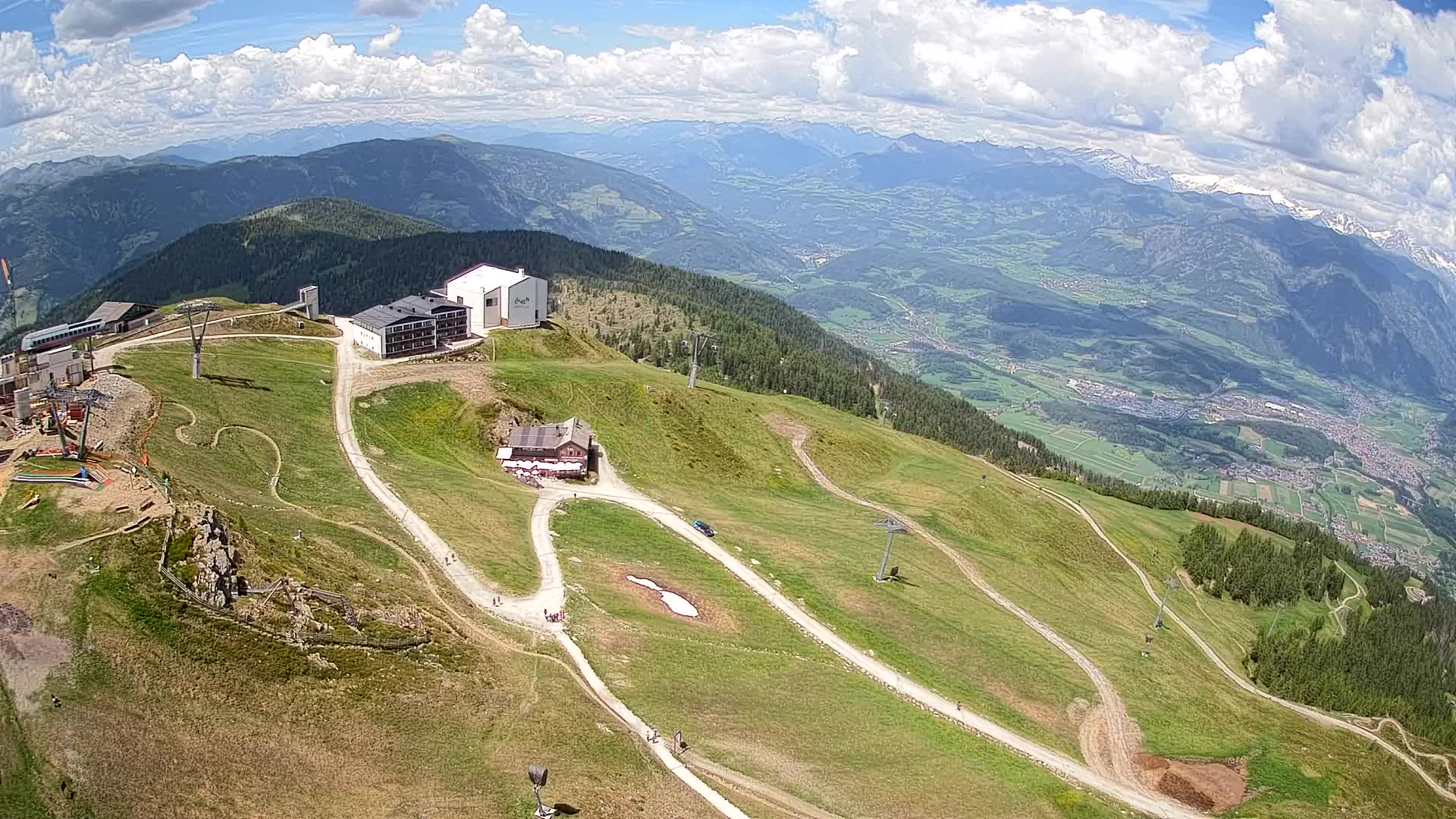 Station de ski Kronplatz sommet | vue sur Brunico