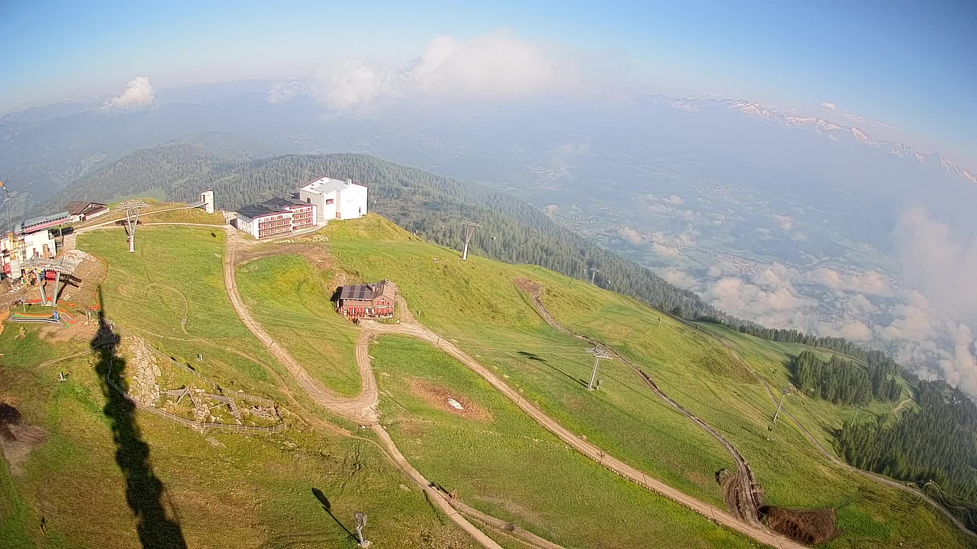 Skigebiet Kronplatz Gipfel | Blick auf Bruneck