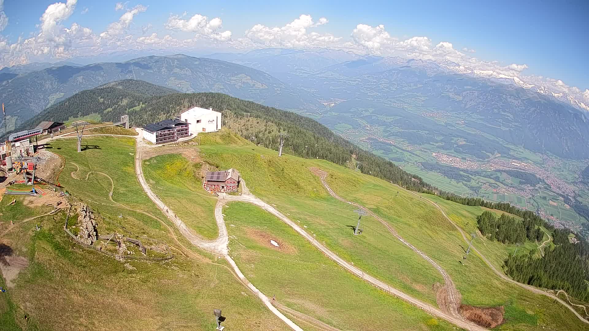 Skigebiet Kronplatz Gipfel | Blick auf Bruneck