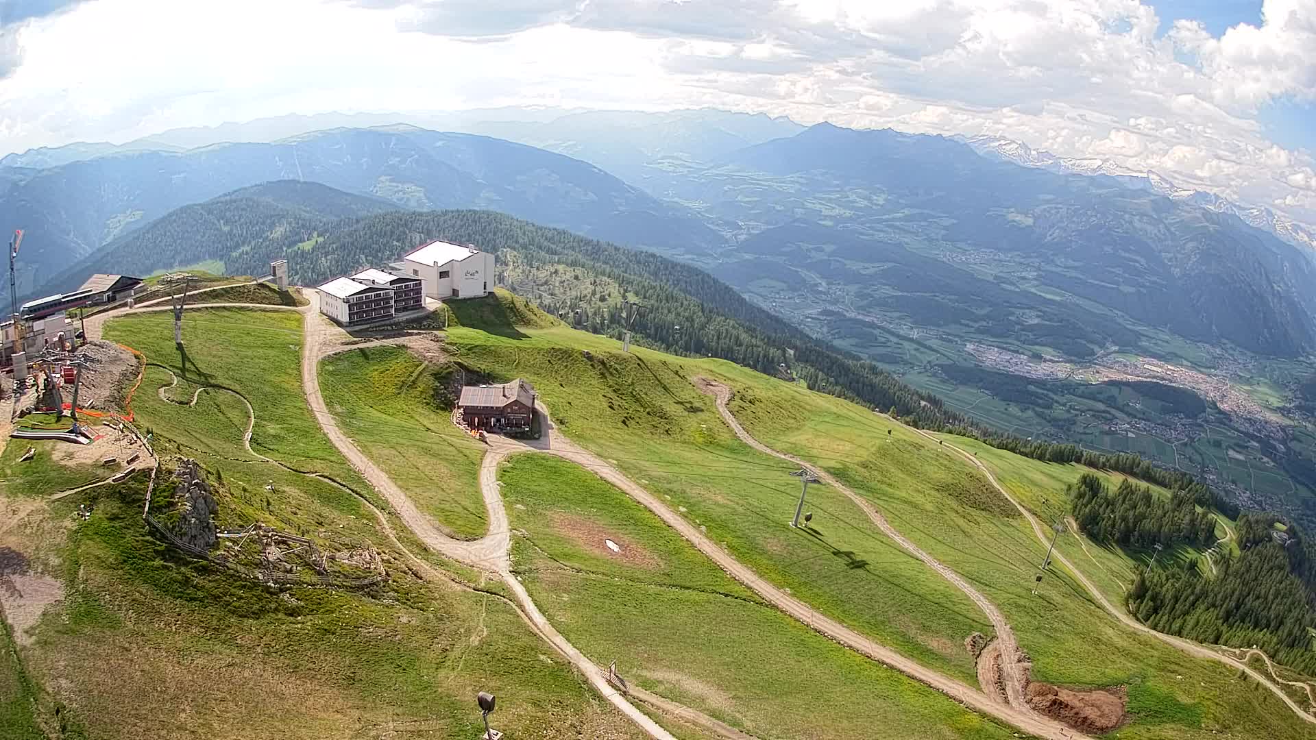 Station de ski Kronplatz sommet | vue sur Brunico