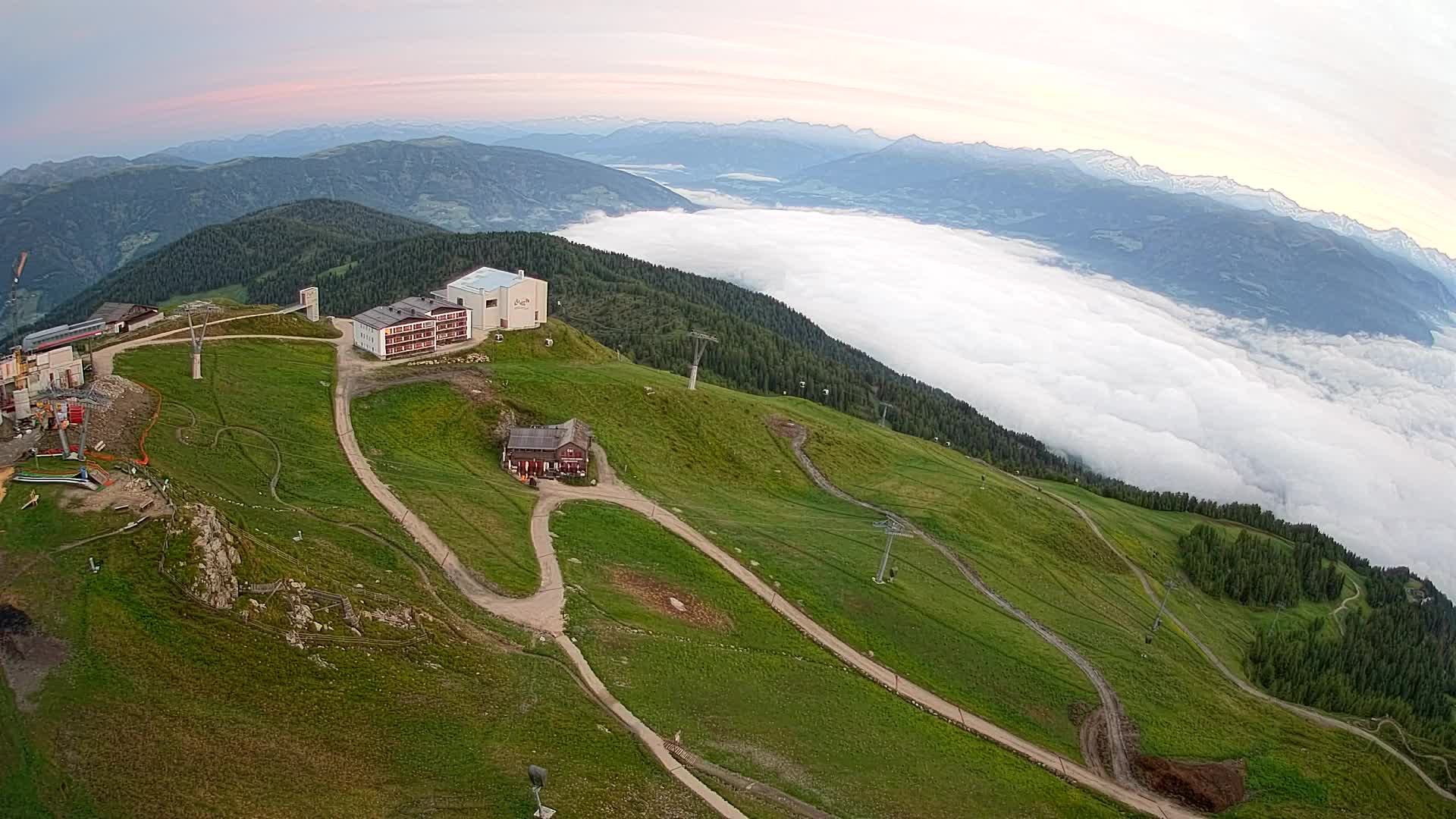 Kronplatz peak Ski resort | view to Bruneck