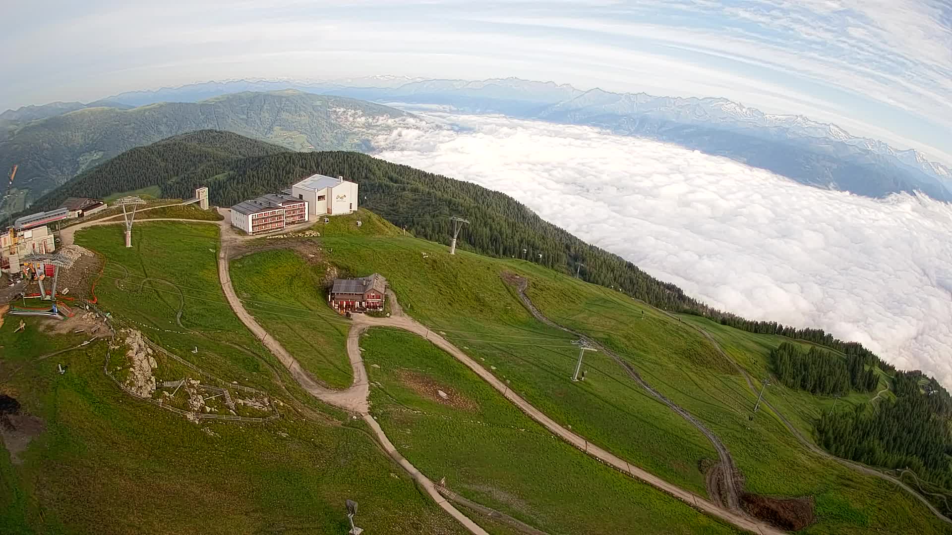 Kronplatz peak Ski resort | view to Bruneck