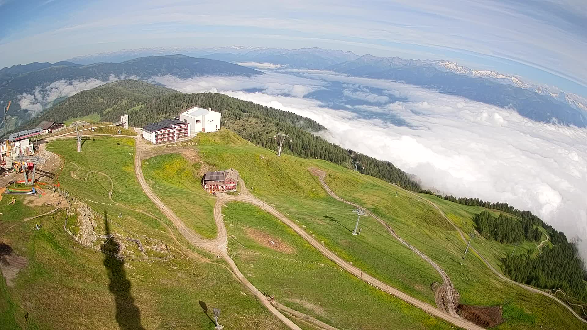 Station de ski Kronplatz sommet | vue sur Brunico