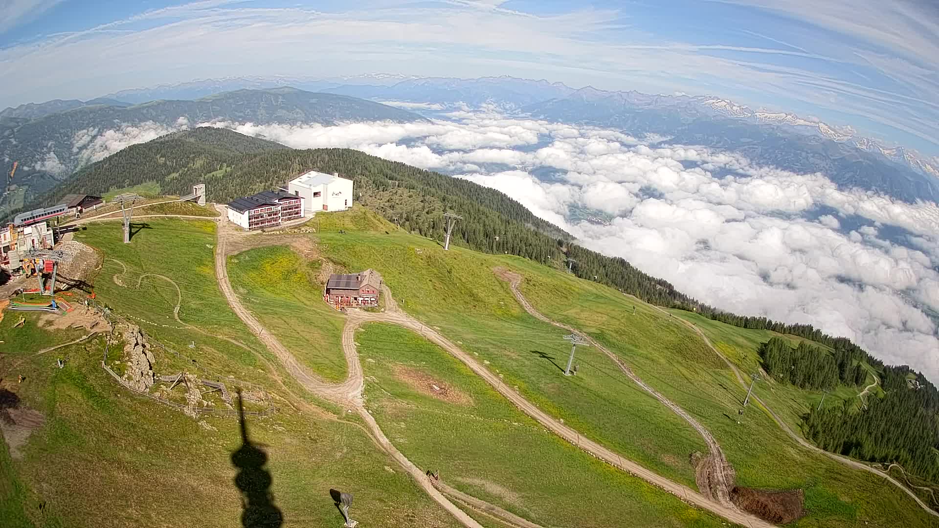Skigebiet Kronplatz Gipfel | Blick auf Bruneck