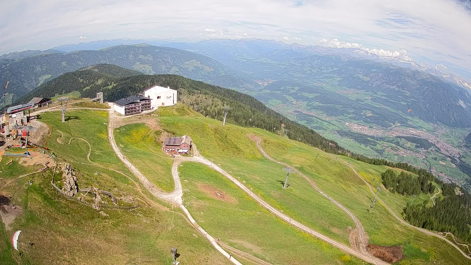 Skigebiet Kronplatz Gipfel | Blick auf Bruneck