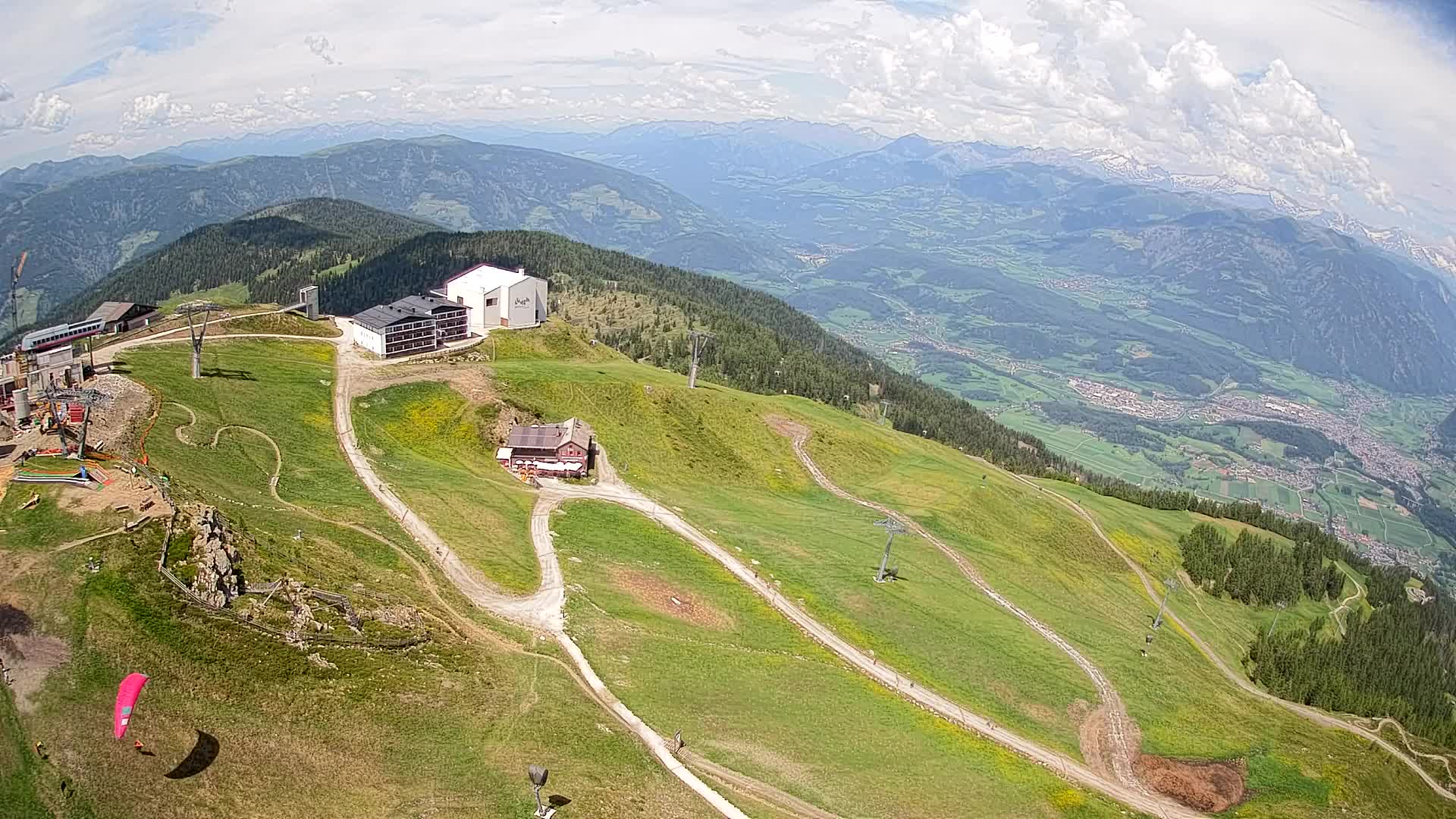 Station de ski Kronplatz sommet | vue sur Brunico
