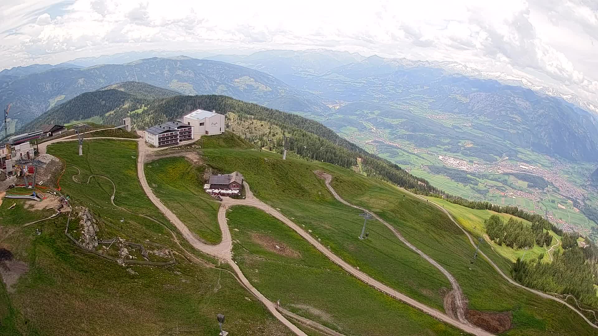 Skigebiet Kronplatz Gipfel | Blick auf Bruneck
