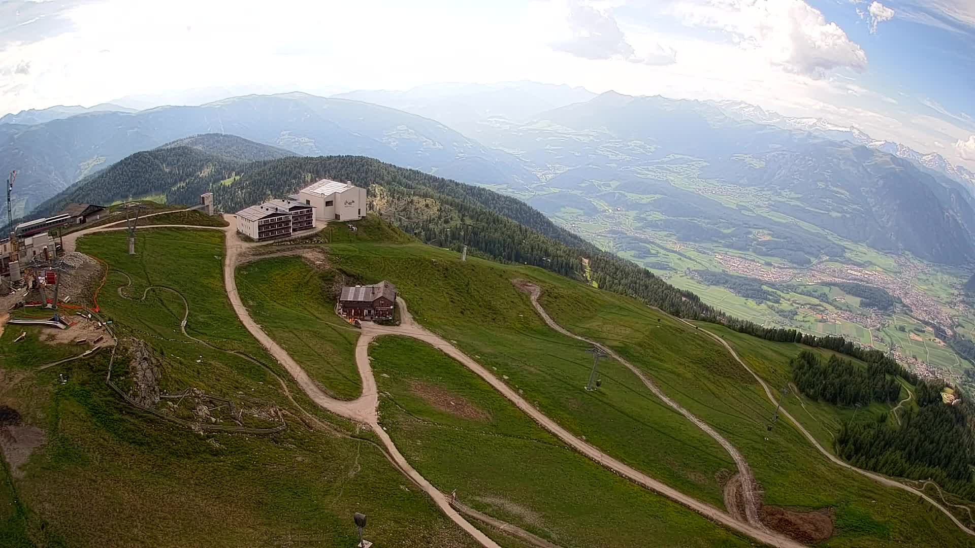 Skigebiet Kronplatz Gipfel | Blick auf Bruneck
