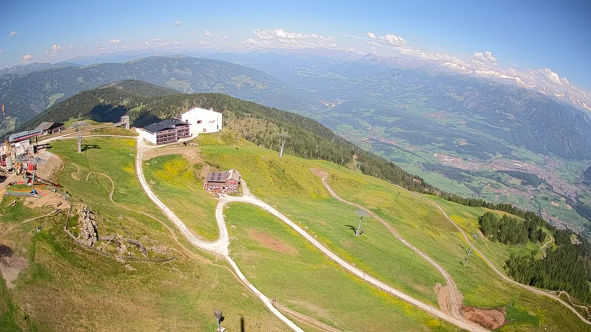 Station de ski Kronplatz sommet | vue sur Brunico