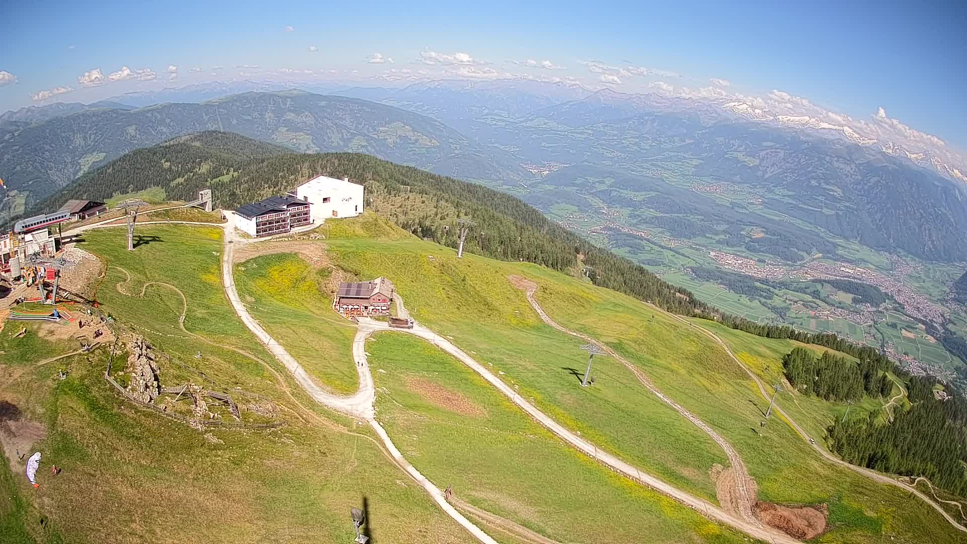 Station de ski Kronplatz sommet | vue sur Brunico