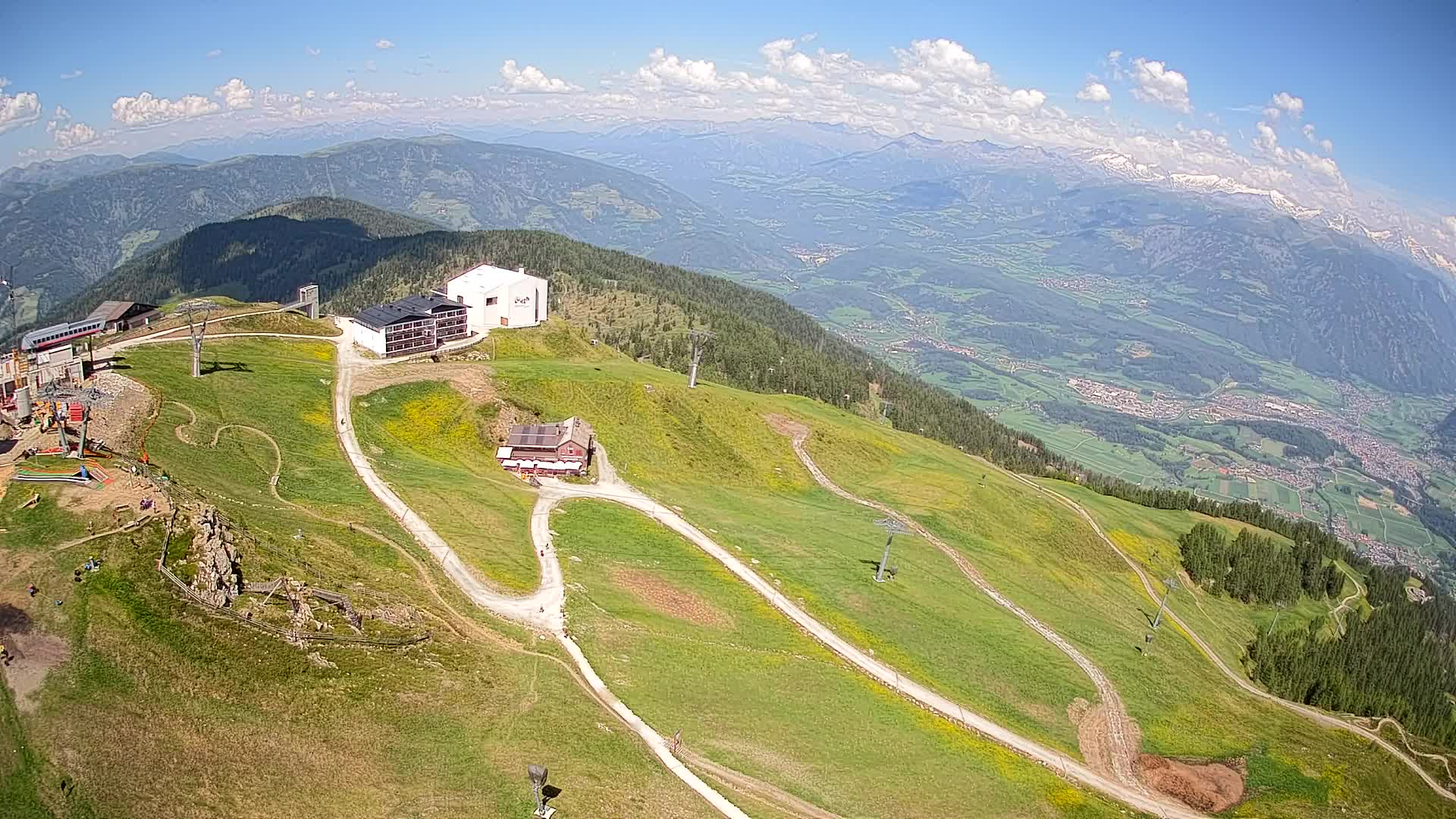 Station de ski Kronplatz sommet | vue sur Brunico