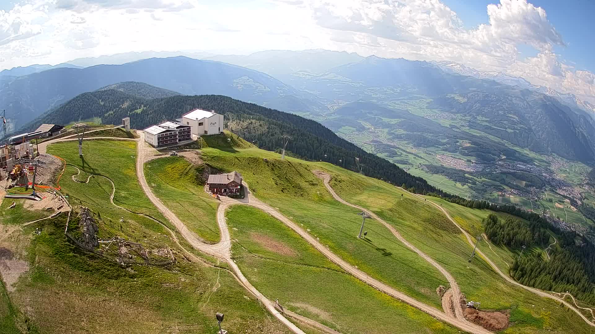 Station de ski Kronplatz sommet | vue sur Brunico