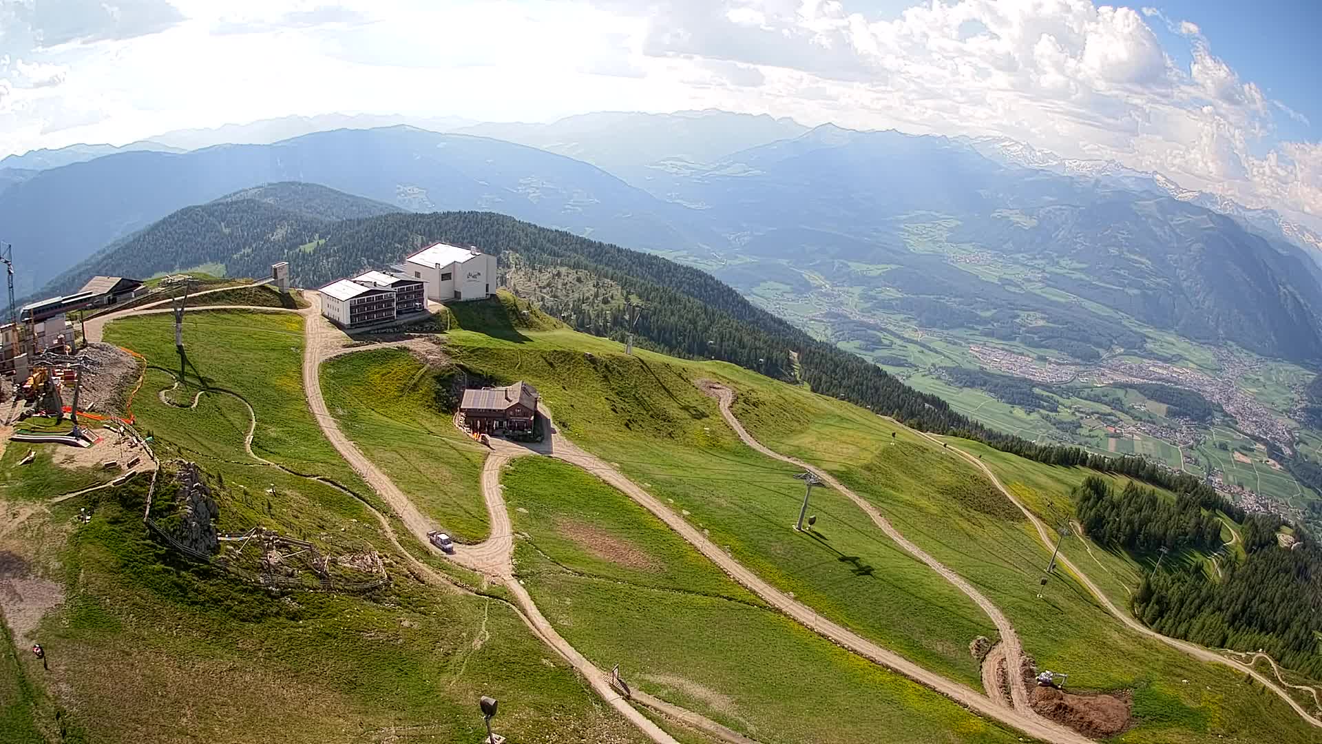 Station de ski Kronplatz sommet | vue sur Brunico