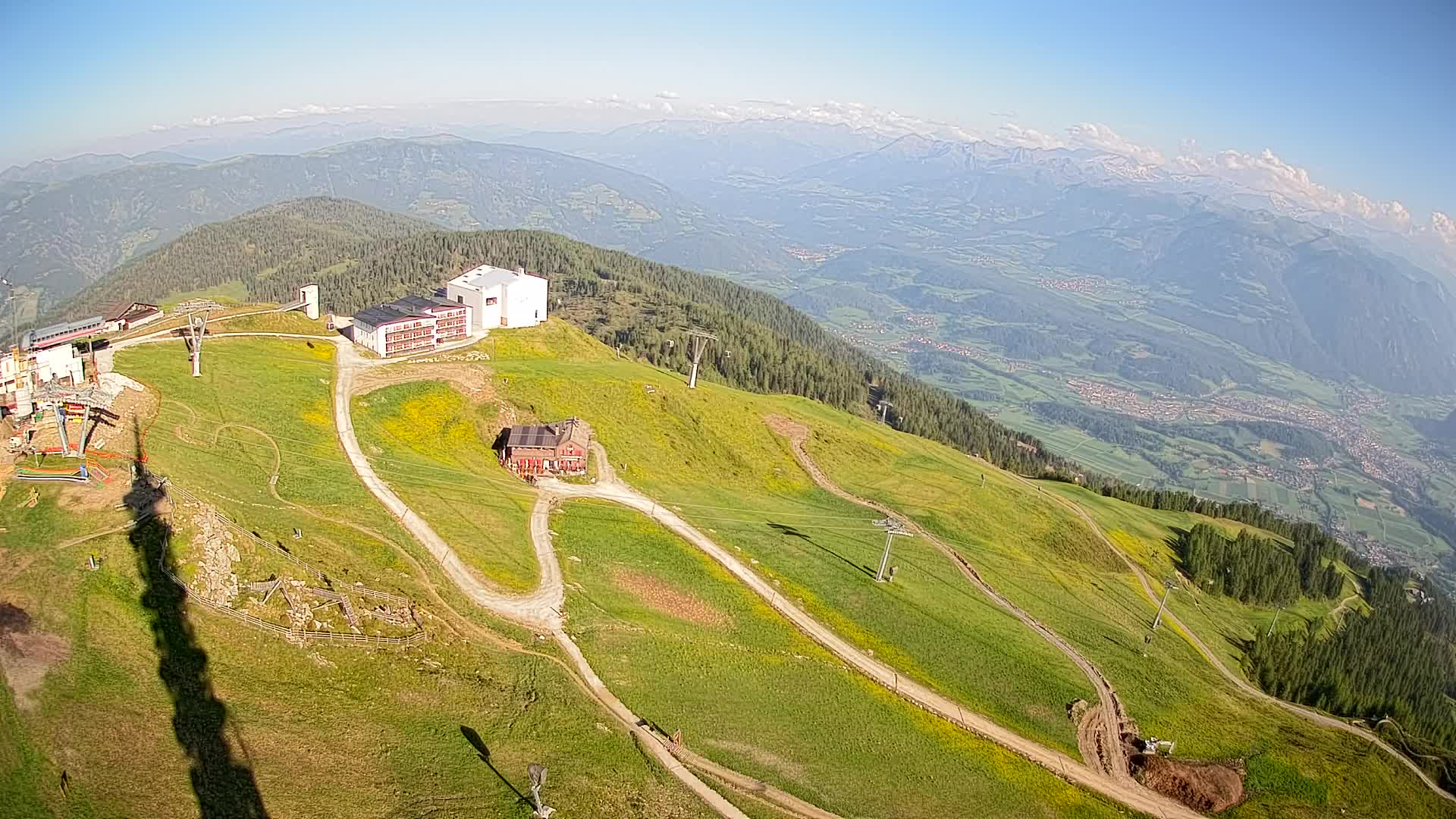 Skigebiet Kronplatz Gipfel | Blick auf Bruneck