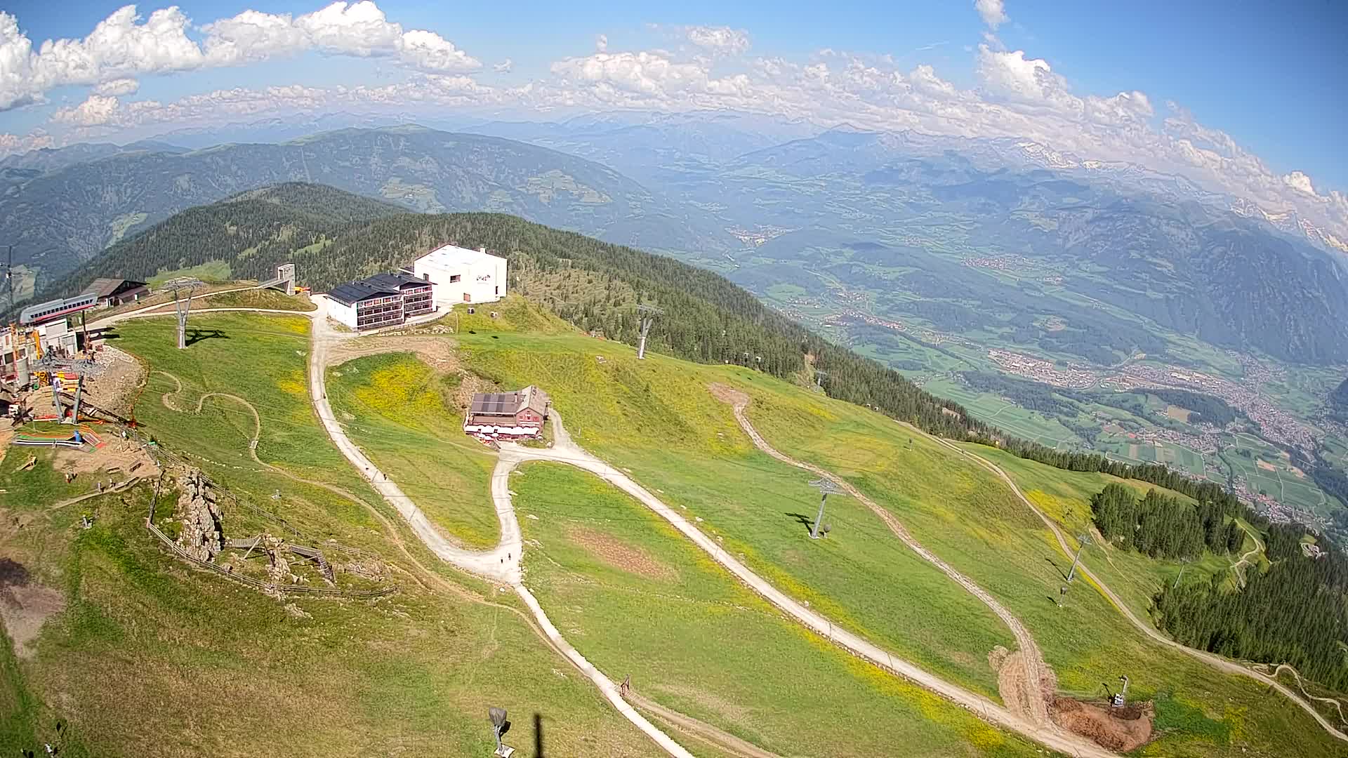Station de ski Kronplatz sommet | vue sur Brunico