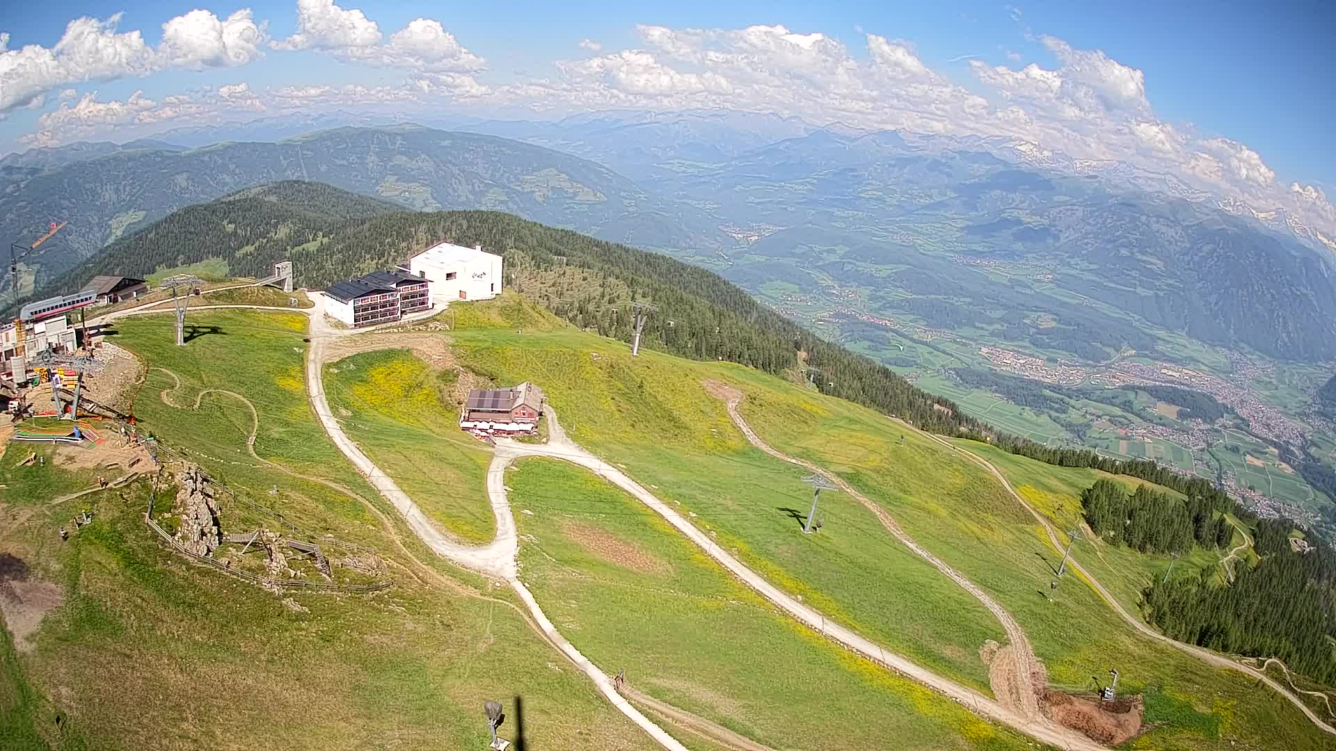 Kronplatz peak Ski resort | view to Bruneck