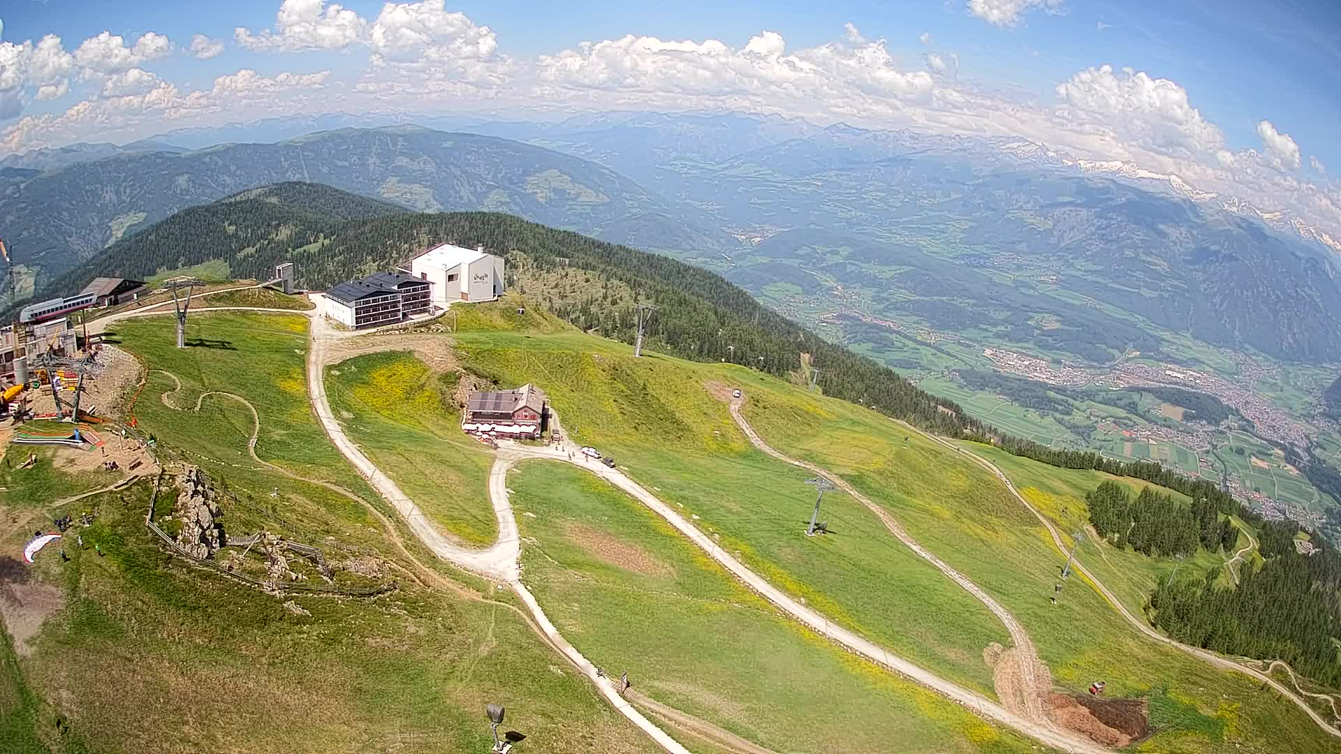 Station de ski Kronplatz sommet | vue sur Brunico