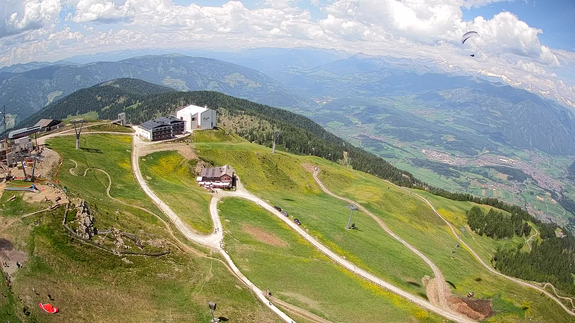 Skigebiet Kronplatz Gipfel | Blick auf Bruneck