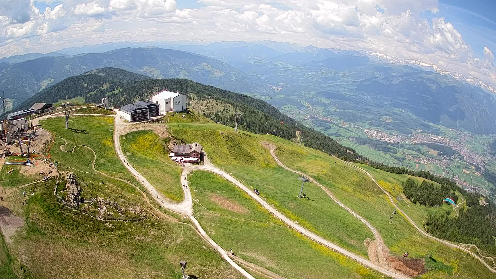 Station de ski Kronplatz sommet | vue sur Brunico