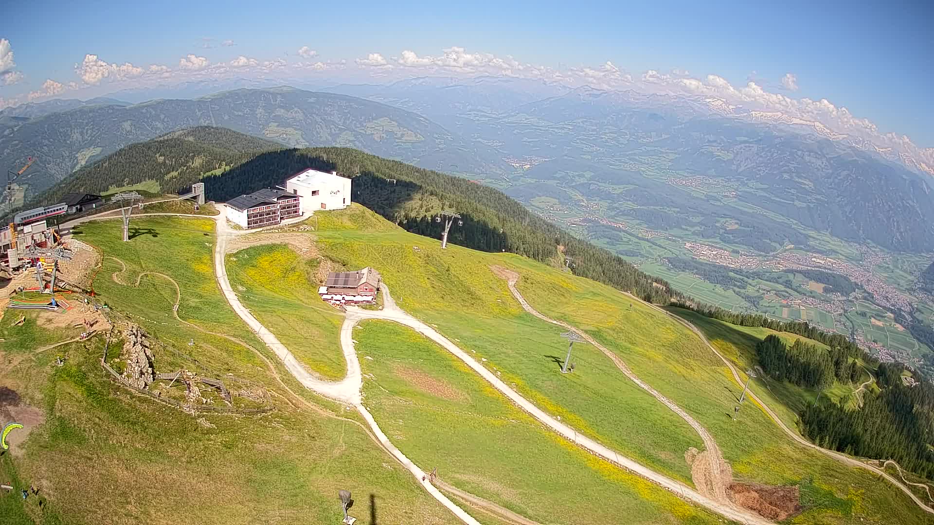 Station de ski Kronplatz sommet | vue sur Brunico