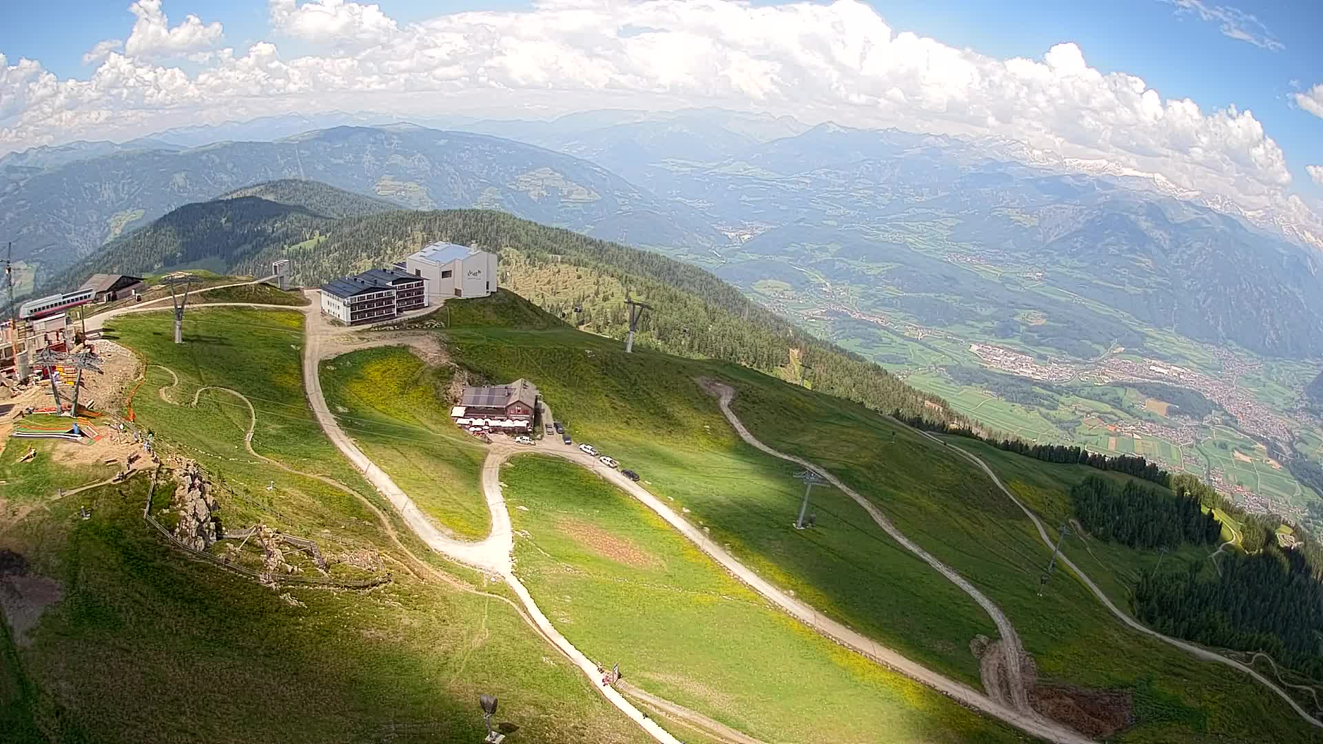 Station de ski Kronplatz sommet | vue sur Brunico