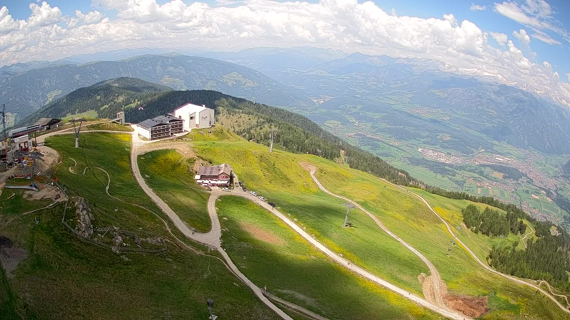 Station de ski Kronplatz sommet | vue sur Brunico