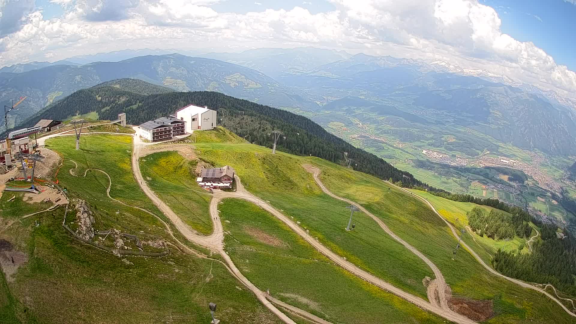 Station de ski Kronplatz sommet | vue sur Brunico