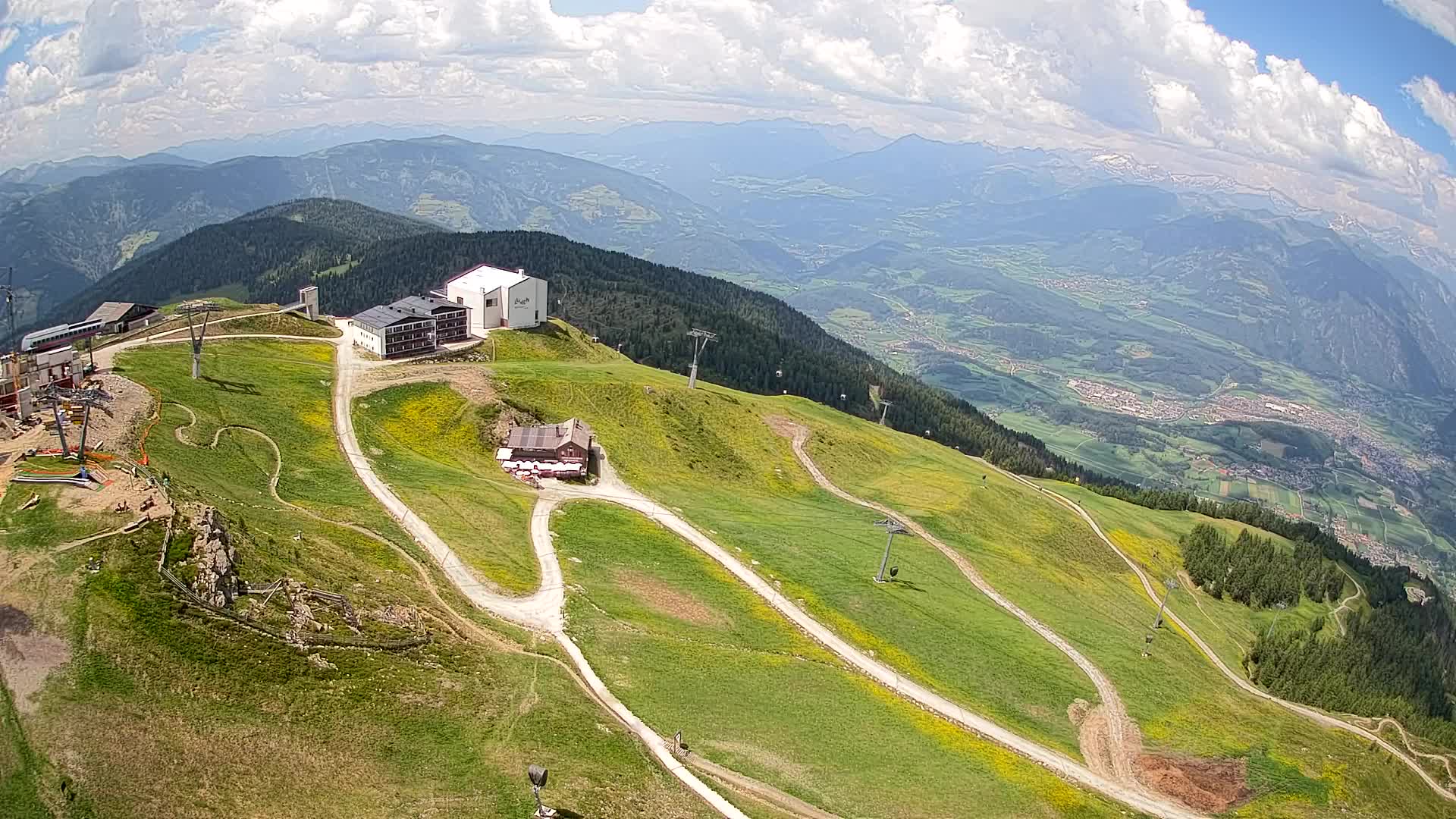 Station de ski Kronplatz sommet | vue sur Brunico