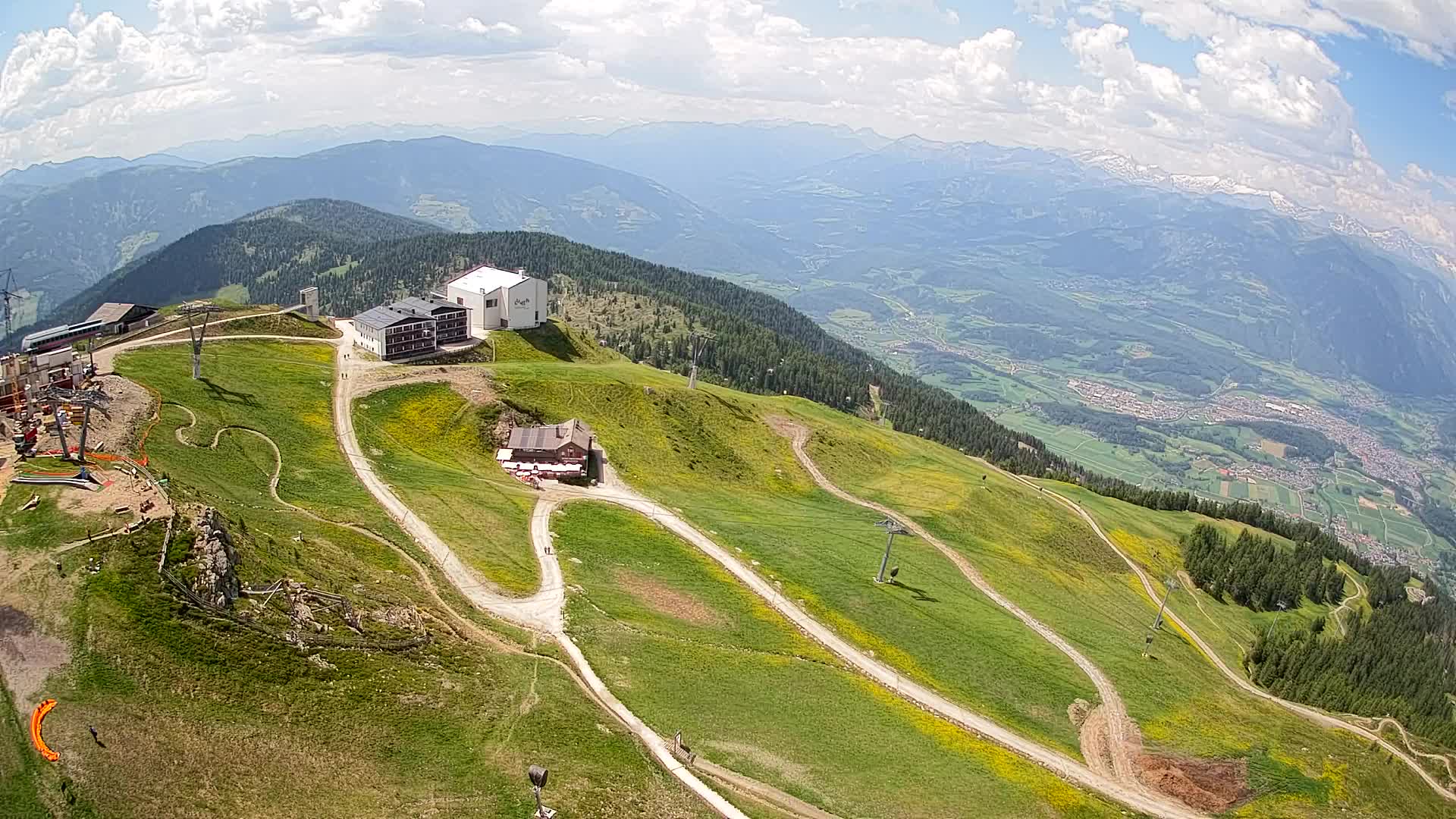 Kronplatz peak Ski resort | view to Bruneck
