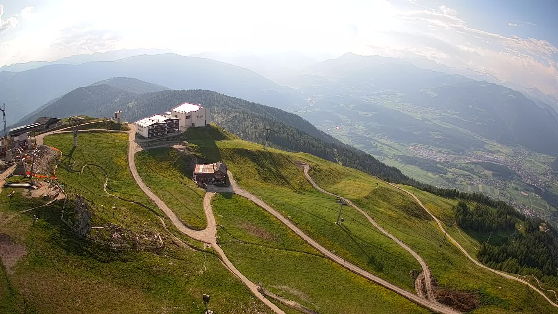 Skigebiet Kronplatz Gipfel | Blick auf Bruneck