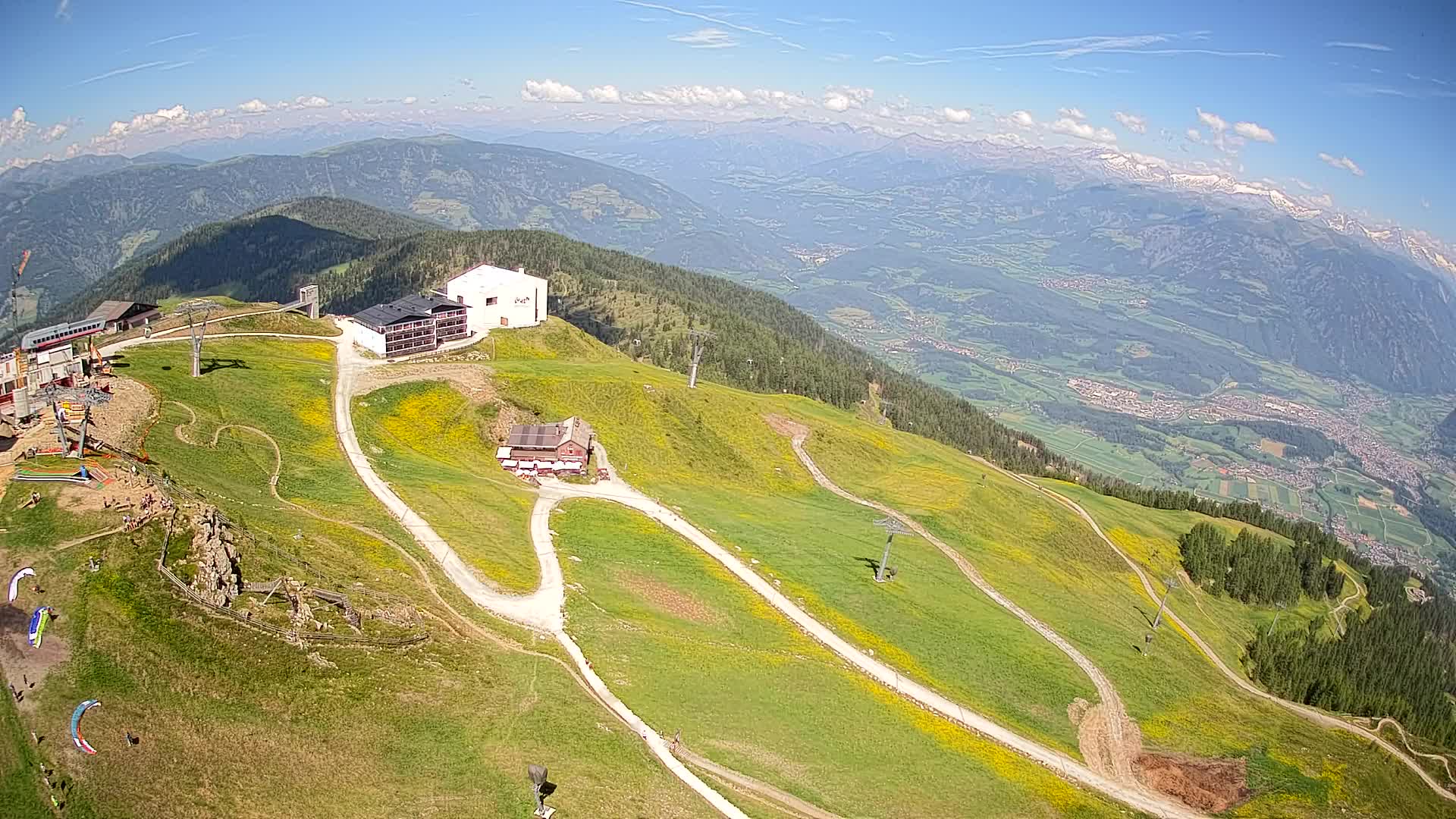 Skigebiet Kronplatz Gipfel | Blick auf Bruneck