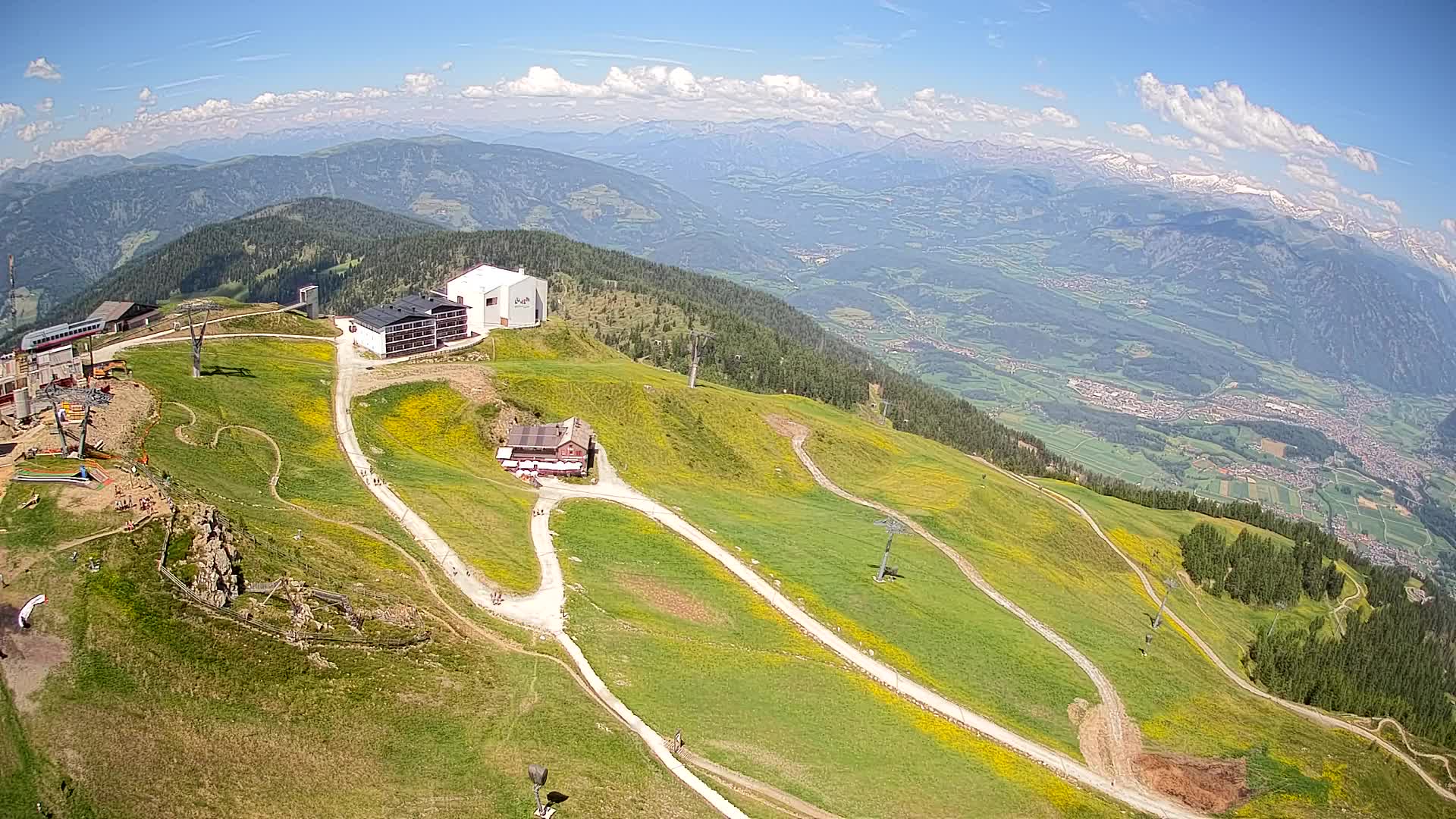 Station de ski Kronplatz sommet | vue sur Brunico