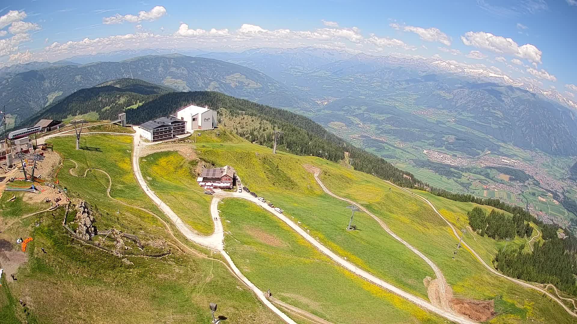 Station de ski Kronplatz sommet | vue sur Brunico