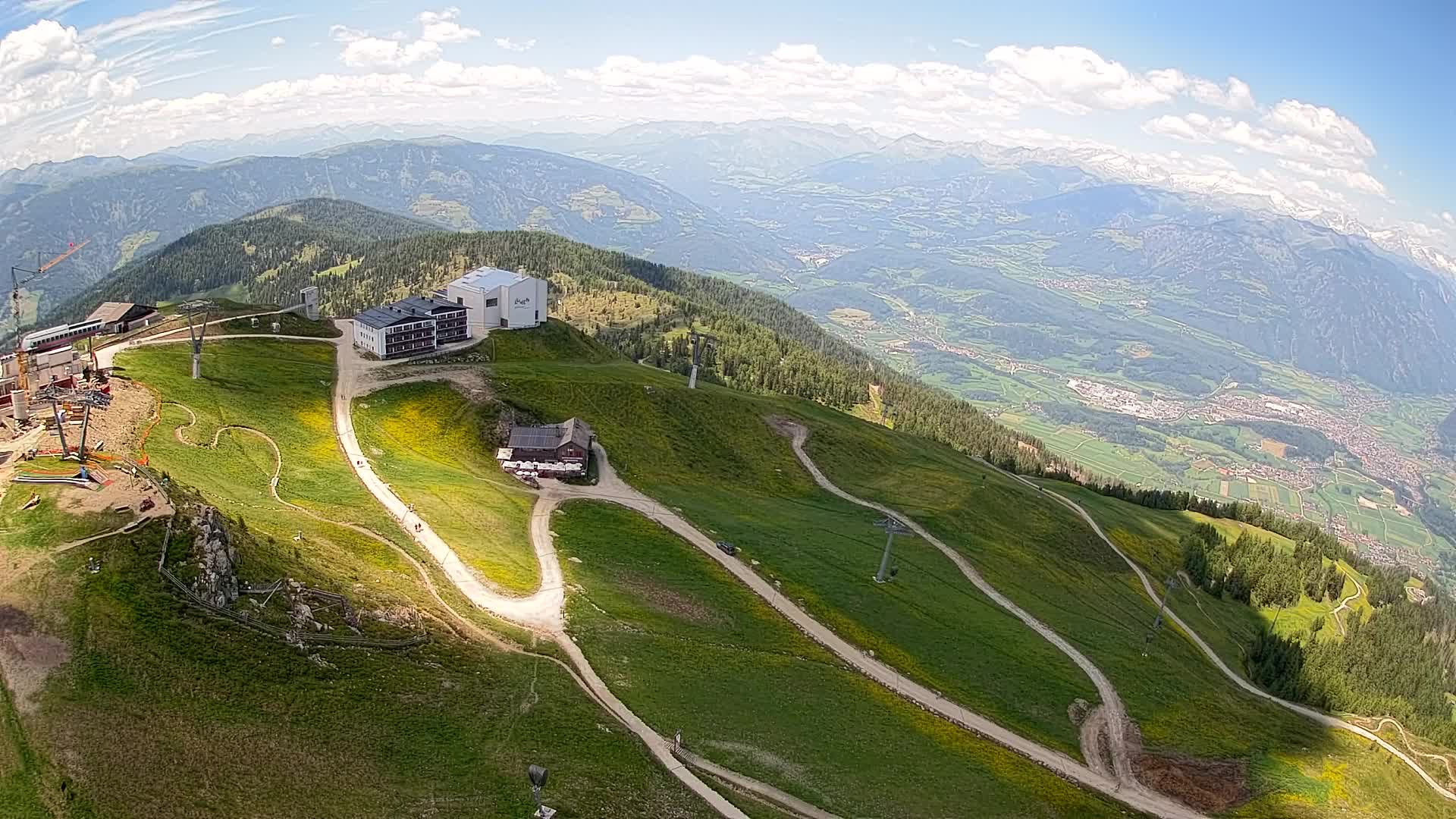 Station de ski Kronplatz sommet | vue sur Brunico