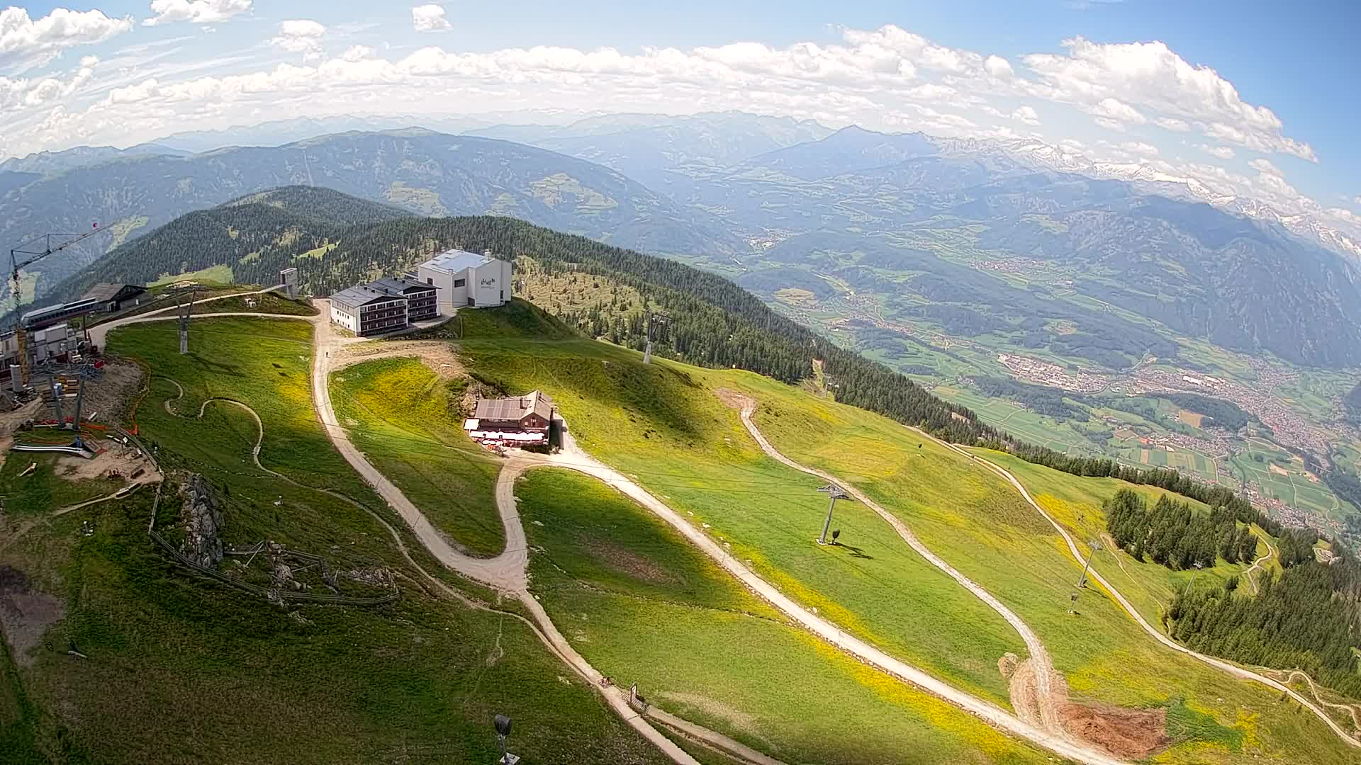 Station de ski Kronplatz sommet | vue sur Brunico