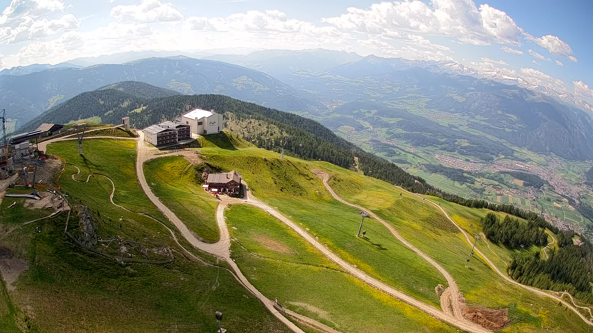 Station de ski Kronplatz sommet | vue sur Brunico