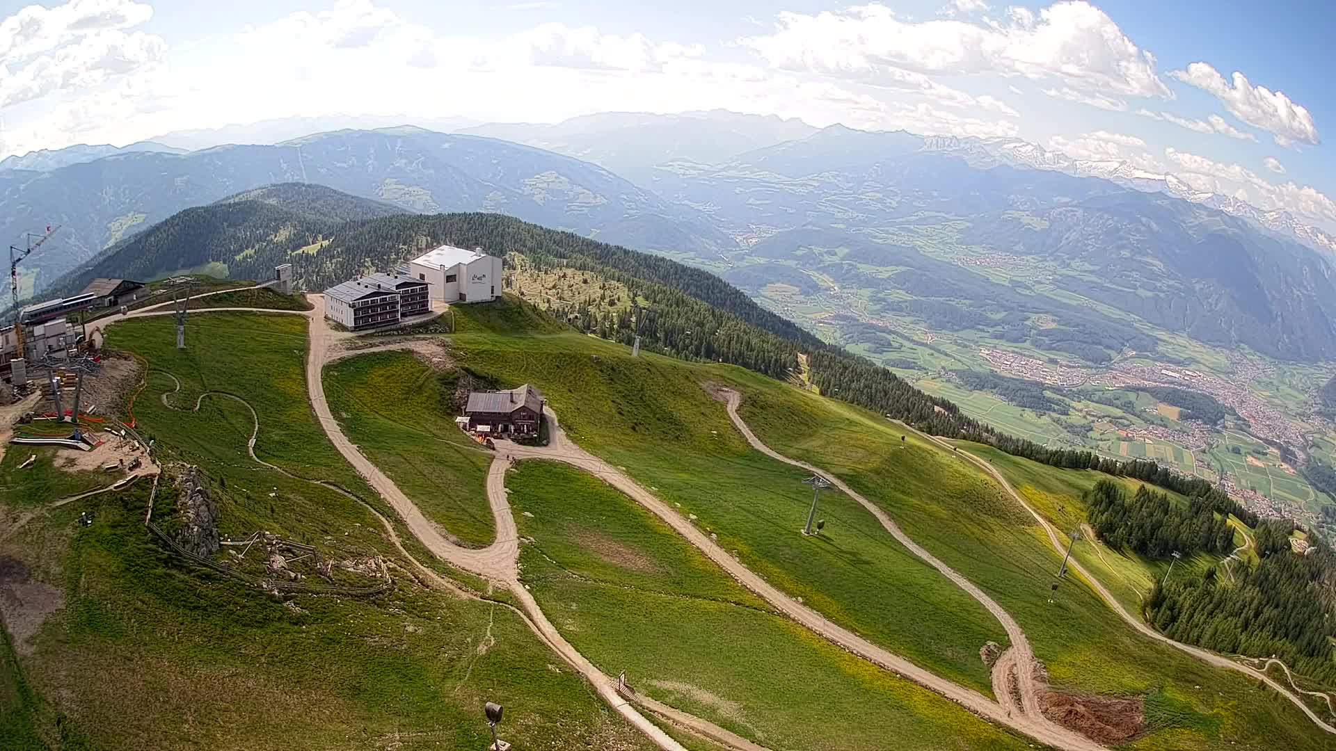 Station de ski Kronplatz sommet | vue sur Brunico